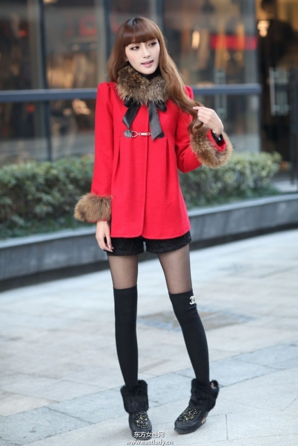 修身時尚毛呢外套詮釋美麗與時尚