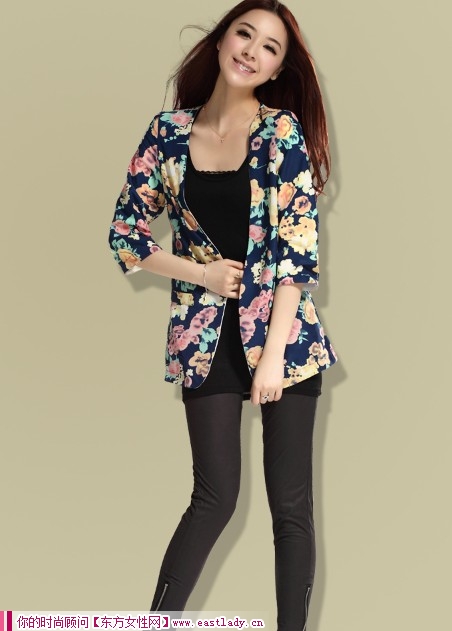 小小七分袖小西裝 如夏花般美麗