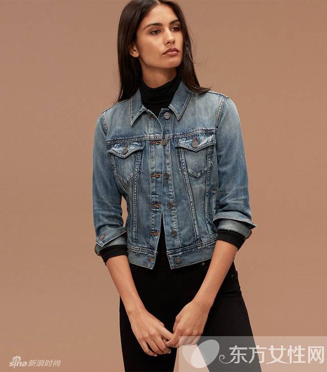 牛仔夾克這樣穿超有范 不信你看大冪冪
