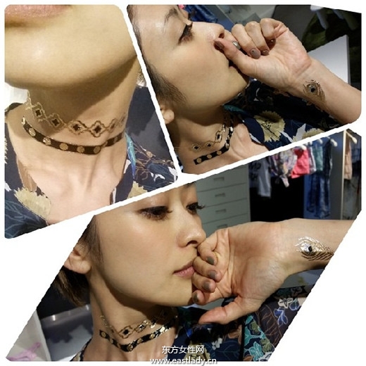 超酷 明星也愛(ài)用的金屬色系紋身貼紙