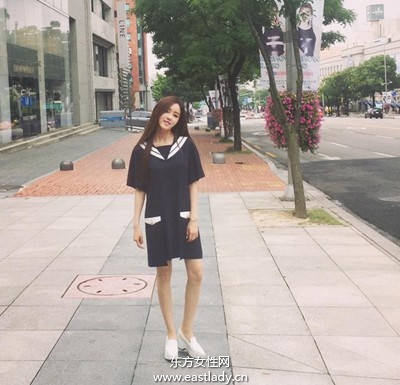 水手服強勢回歸 韓妞模特兒都這樣穿