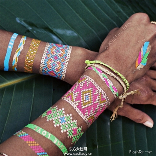 超酷 明星也愛用的金屬色系紋身貼紙