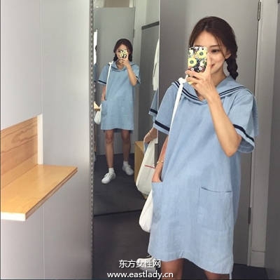 水手服強勢回歸 韓妞模特兒都這樣穿
