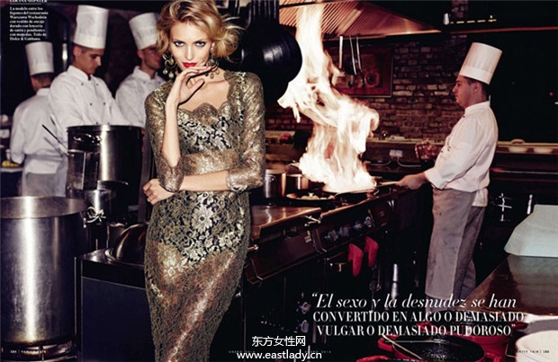 Anja Rubik《Vanity Fair》2014年1月西班牙版