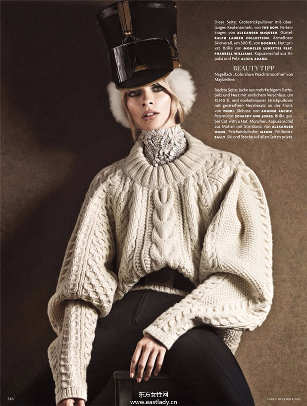Julia Stegner《Vogue》2013年12月德國版