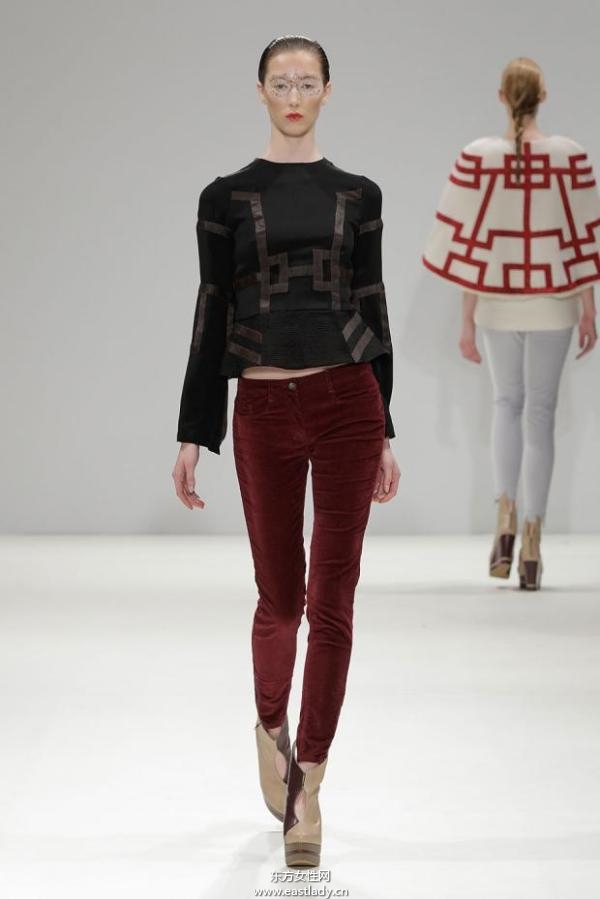 吉承倫敦時(shí)裝周2013秋冬系列 黑色元素成流行主旋律