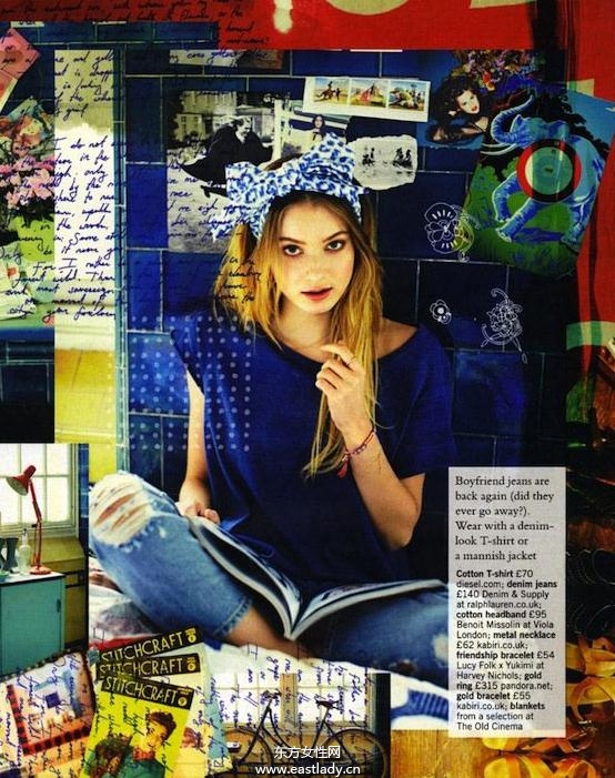 英國(guó)版《GLAMOUR》2013年4月號(hào)  丹寧女孩