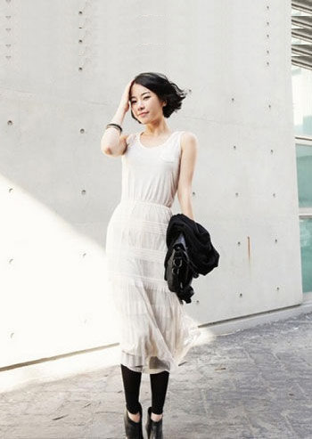 夏日Girl白色連衣裙潮流LOOK 提升清涼度