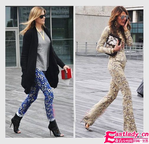 印花長褲穿不膩 時尚大方出街去