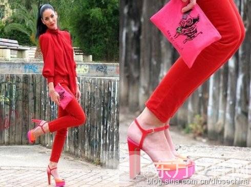 紅色高跟鞋子搭配經(jīng) 這么會(huì)搭簡(jiǎn)直傾倒眾生