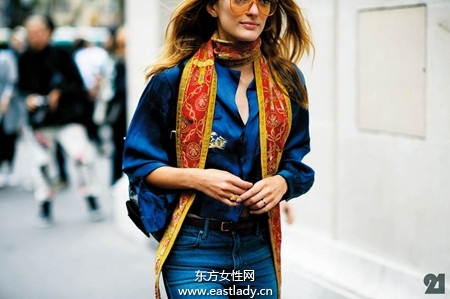 圍巾這樣搭 保暖又時(shí)尚