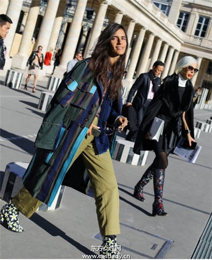 俐落率性風(fēng) 粗跟鞋百搭穿法