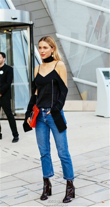 俐落率性風(fēng) 粗跟鞋百搭穿法