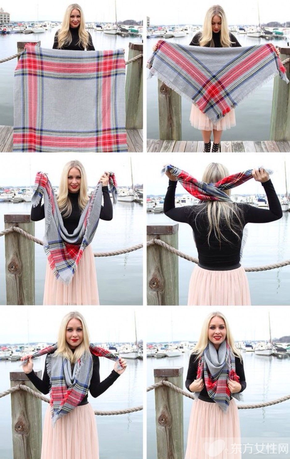 三角圍巾的圍法有哪些 6招圍出時尚感