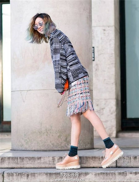 今秋厚底鞋這樣穿 小個子也可以穿出苗條范