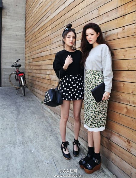 今秋厚底鞋這樣穿 小個子也可以穿出苗條范