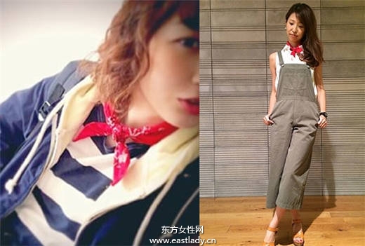 日本妞真會(huì)玩 一塊頭巾玩出百變造型