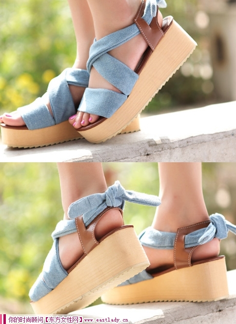 松糕跟厚底坡跟鞋 給您不一般的高度