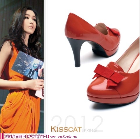 KISS CAT新款漆皮粉紅色高跟鞋 圓你的公主夢(mèng)