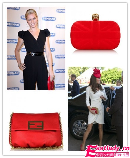 早春學(xué)女星手拿包服飾搭配