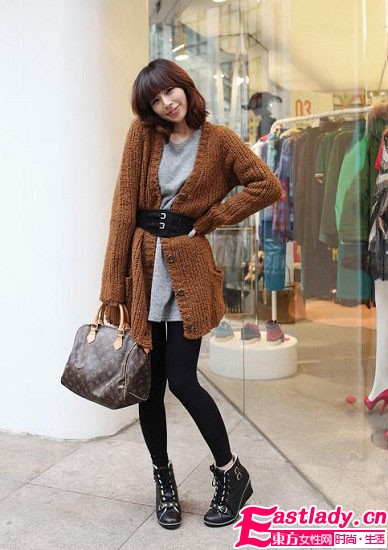 冬季要的就是這個(gè)范 人見(jiàn)人愛(ài)粗棒針毛衣