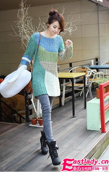冬季要的就是這個(gè)范 人見(jiàn)人愛(ài)粗棒針毛衣