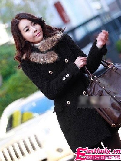 修身呢子大衣保暖時(shí)髦顯身材