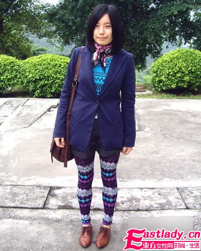 純色OUT 冬季迷戀北歐雪花leggings