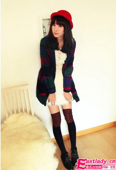 艷麗格子大衣 流行新坐標(biāo)