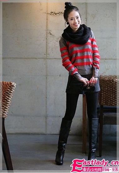秋冬毛衣配長靴穿出高挑氣質(zhì)