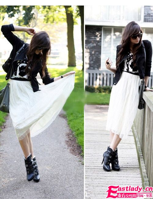 超長(zhǎng)裙優(yōu)雅LOOK 巧遮贅肉顯腿型