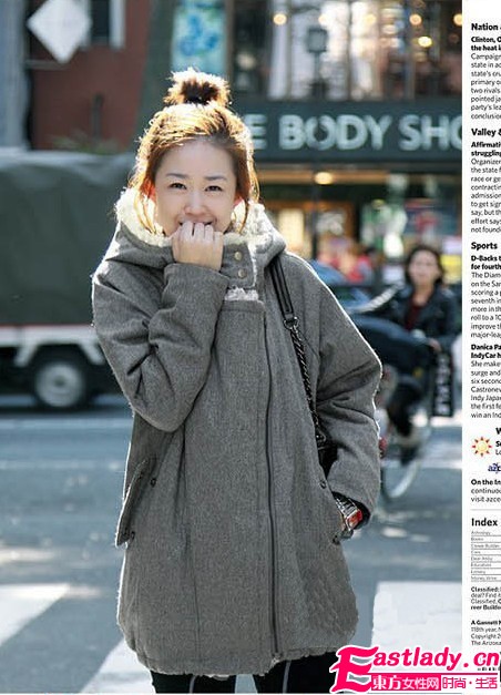 韓版過(guò)腰棉外套 秀出冬季曼妙好身材