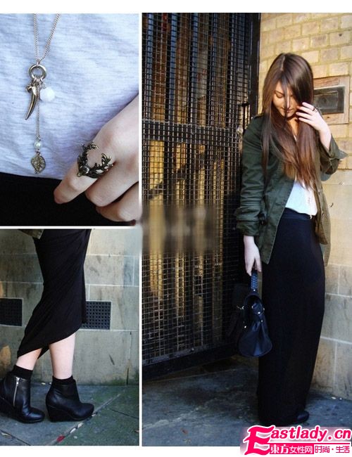 超長(zhǎng)裙優(yōu)雅LOOK 巧遮贅肉顯腿型