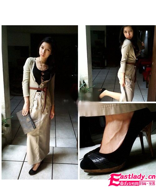 超長裙優(yōu)雅LOOK 巧遮贅肉顯腿型