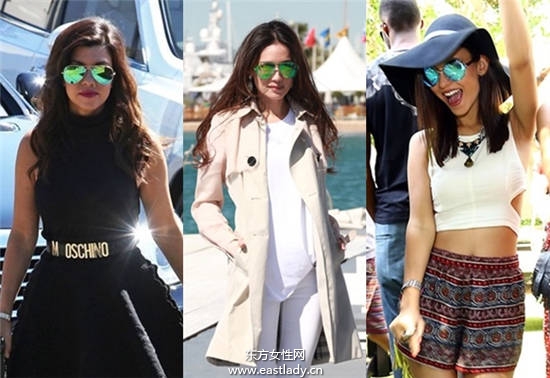 鏡面水銀墨鏡戴出時(shí)尚女星范