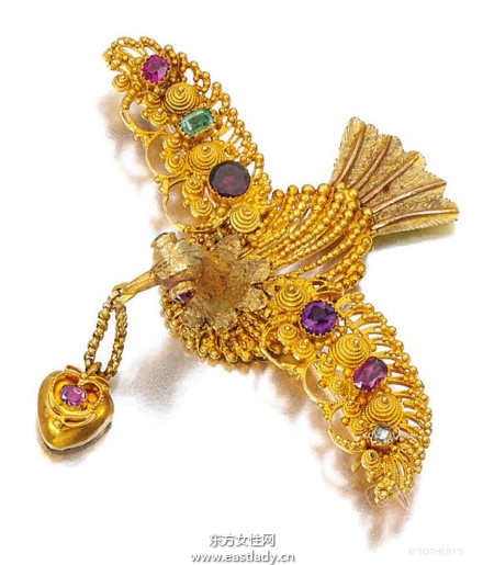 鳥兒胸針奢華大氣