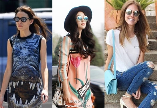 鏡面水銀墨鏡戴出時尚女星范