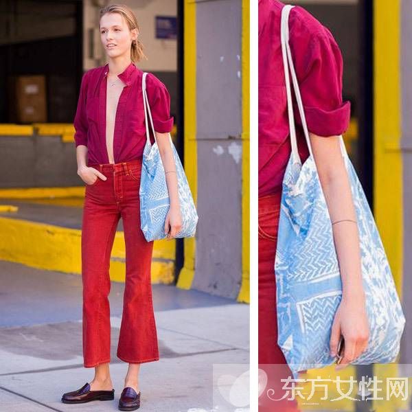 環(huán)保袋也能成時尚 這樣搭居然一點都不違和