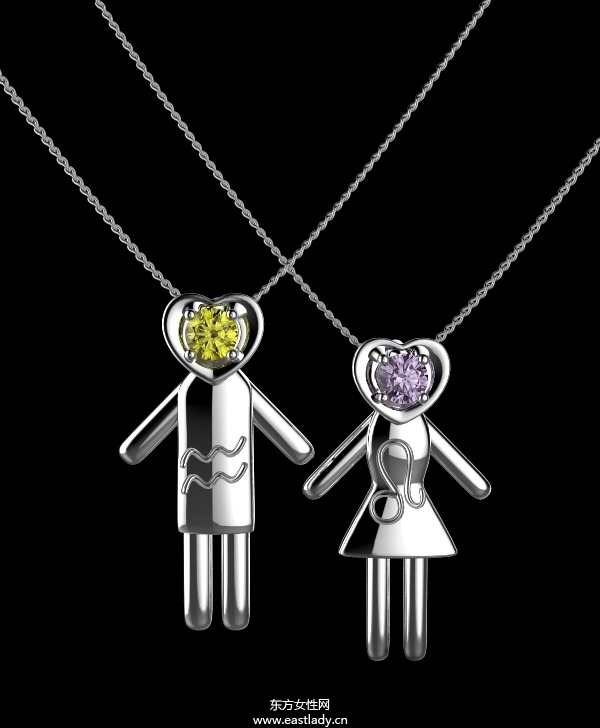 時尚高貴情侶吊墜耀眼而不奢靡