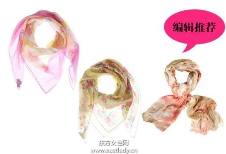 春日的絲巾裝點出時尚的元素和春天的氣息