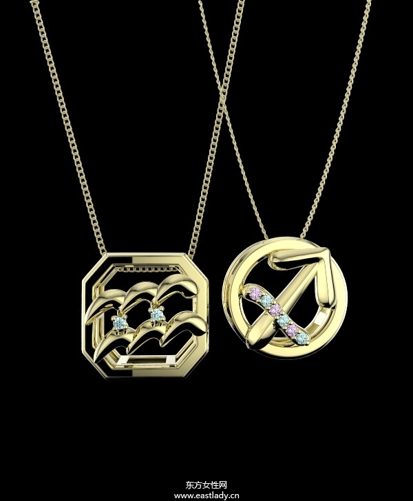 時尚高貴情侶吊墜耀眼而不奢靡