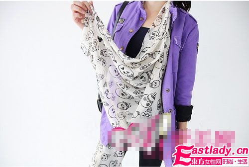 甜美OL必備扮靚單品 清爽圍巾度秋天