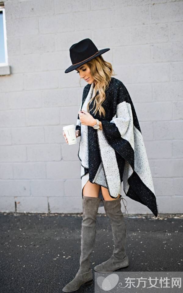 斗篷外套這么搭 讓你盡展女王范