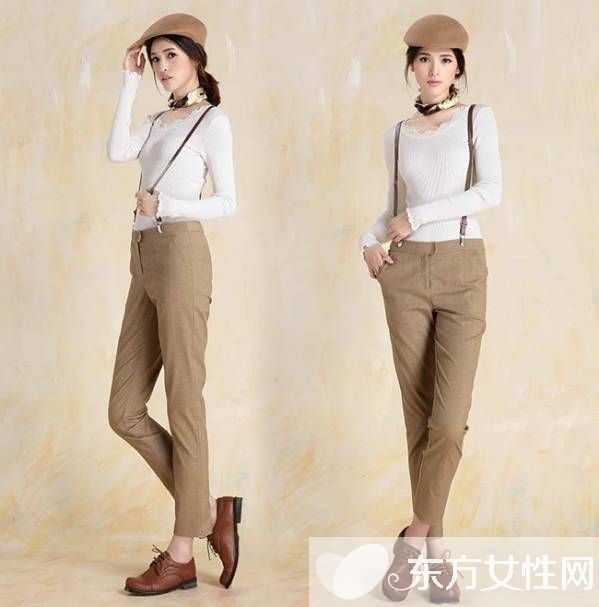 清新時尚背帶褲搭配 盡顯英倫少女范