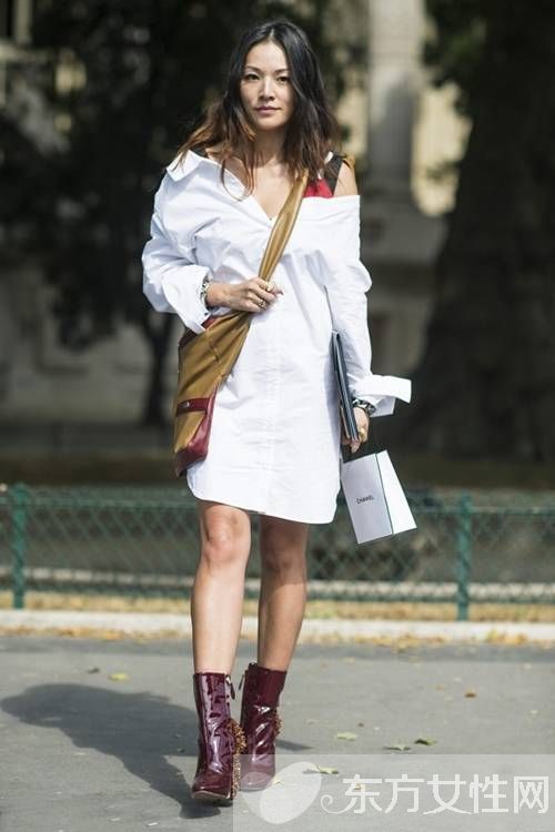 跟著潮流走 時(shí)尚襯衫裙這樣搭吸睛十足