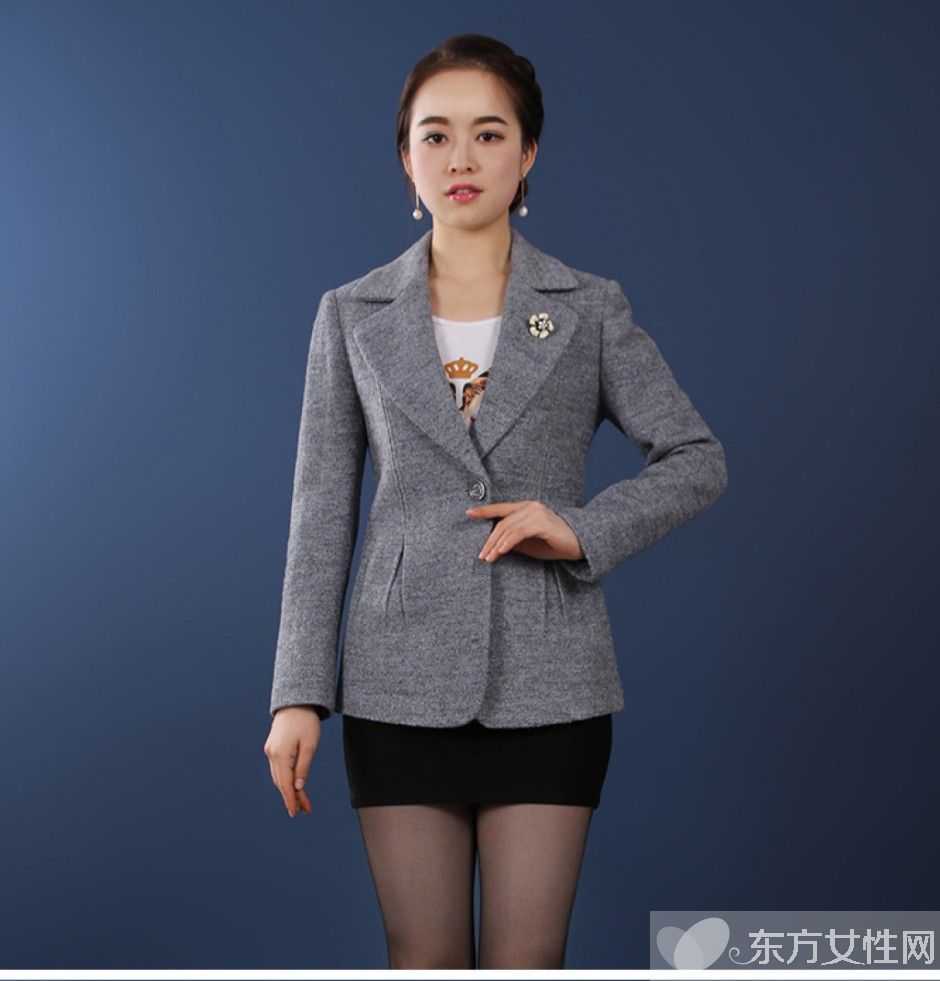 冬季毛呢短外套搭長筒靴 讓你顯高又顯瘦