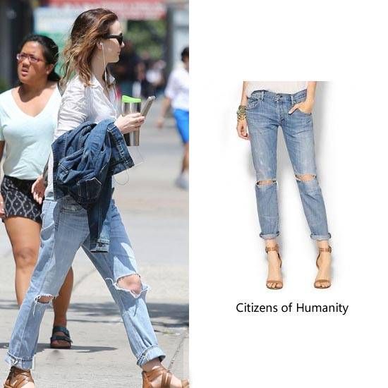 破洞牛仔褲怎么搭配 明星們都是這么穿的哦