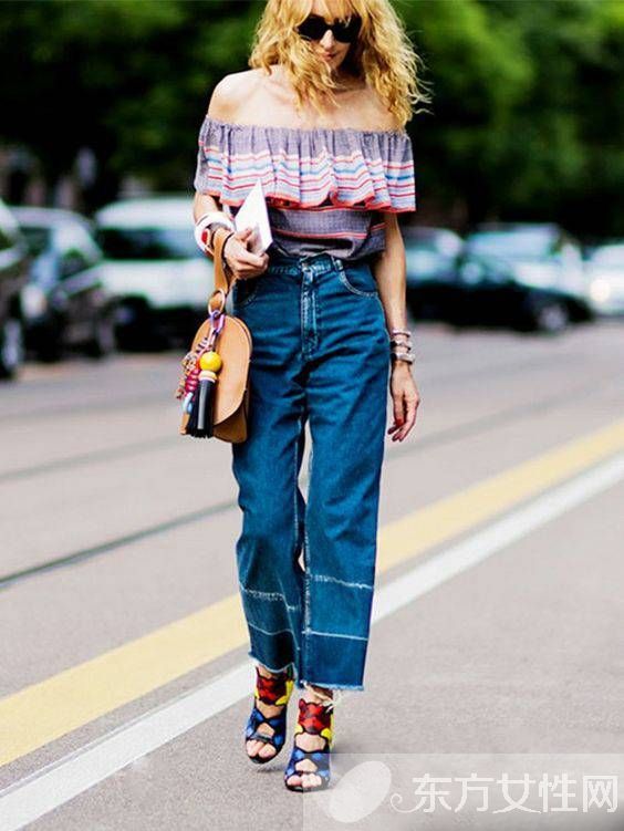 彩色條紋上衣怎么搭配 巧妙穿法彰顯青春范兒