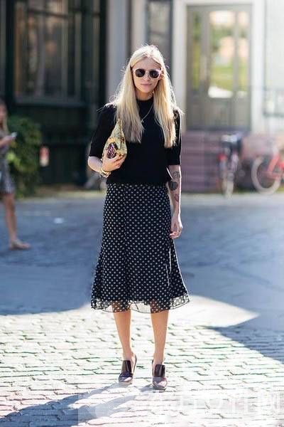 甜美復(fù)古波點(diǎn)裙推薦 怎么穿怎么美的不二之選