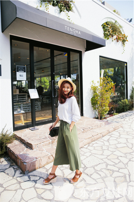 矮個子女生闊腿褲搭配 矮個子也能穿出女王范